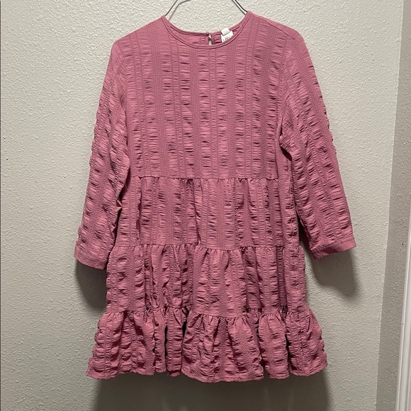 This That Dresses & Skirts - This & That Women’s Babydoll Top Pink Large Tiered 3/4 Sleeve Keyhole Minidress